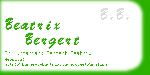 beatrix bergert business card